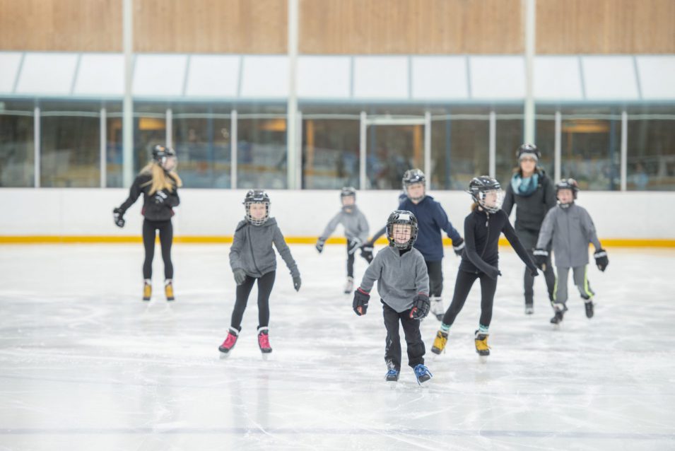 Skating Children having fun knowing that Mindemoya dental centre provides quality dental care to the Mindemoya Community